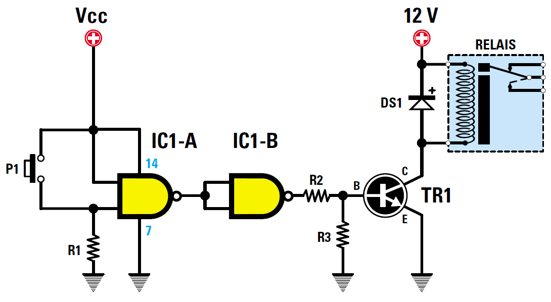 Schema relais no nc