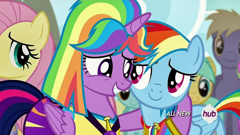 Twilight and Dash hug and make up