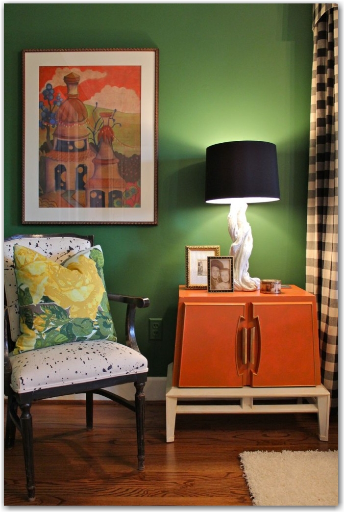 Inspired Whims: Graphic Green Guestroom