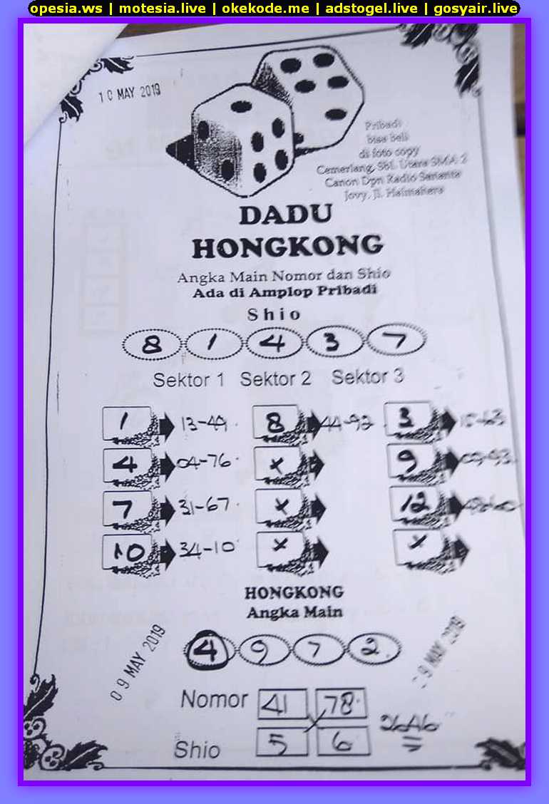 Kode Syair Hk Forum Syair Hk 10 Mei 2019 Okekode