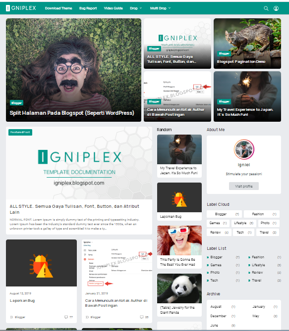 Template Premium Igniplex Terbaru