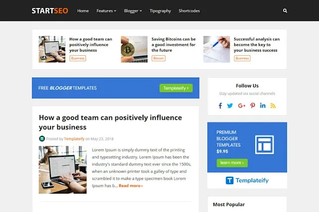 StartSeo Premium and Free template download