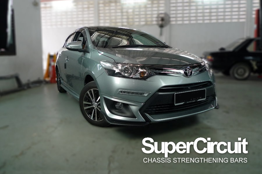 SUPERCIRCUIT CHASSIS STRENGTHENING BARS Toyota Vios NCP150 Rear Lower