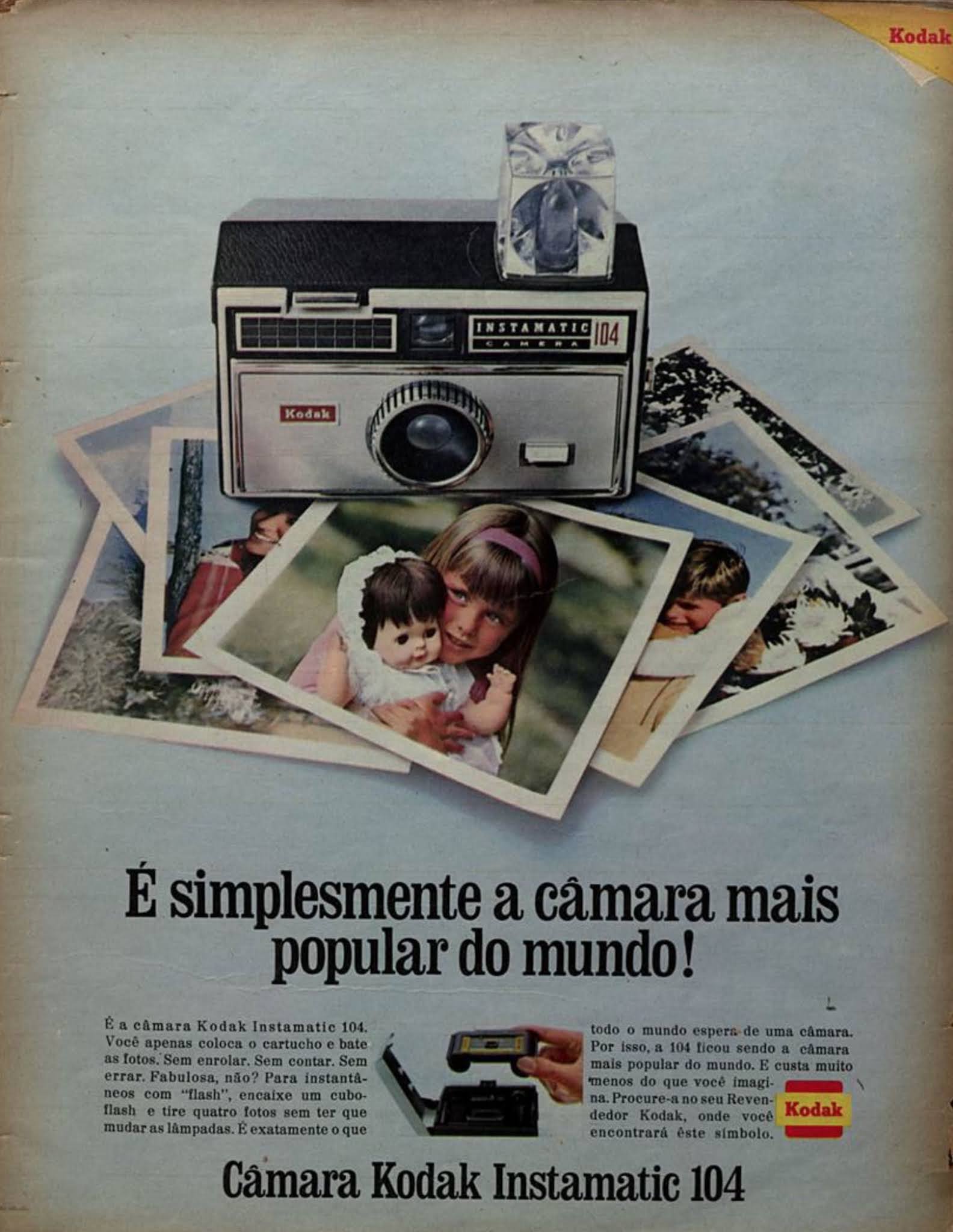Câmera Fotográfica Kodak Instamatic 1968 Propagandas Históricas Propagandas Antigas Câmera Fotográfica Kodak Instamatic 1968 Propagandas Históricas Propagandas Antigas