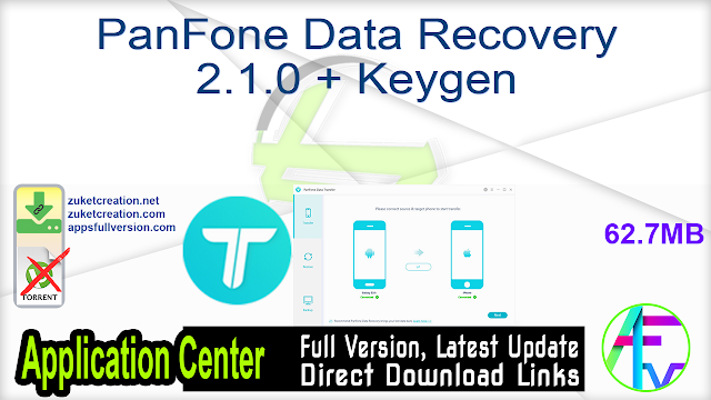 PanFone Data Recovery 2.1.0 + Keygen