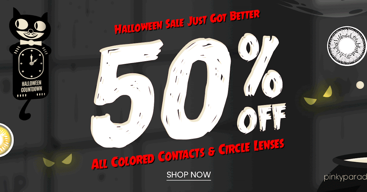 Halloween Sale 2021 Flat 50 off All Colored Contacts to
