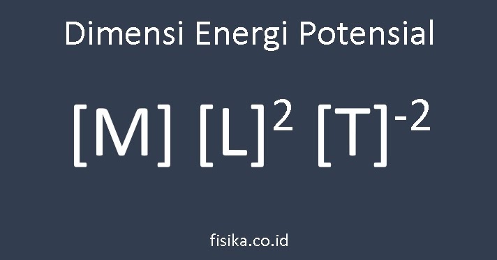 Dimensi Energi Potensial Begini Cara Menentukannya Fisika