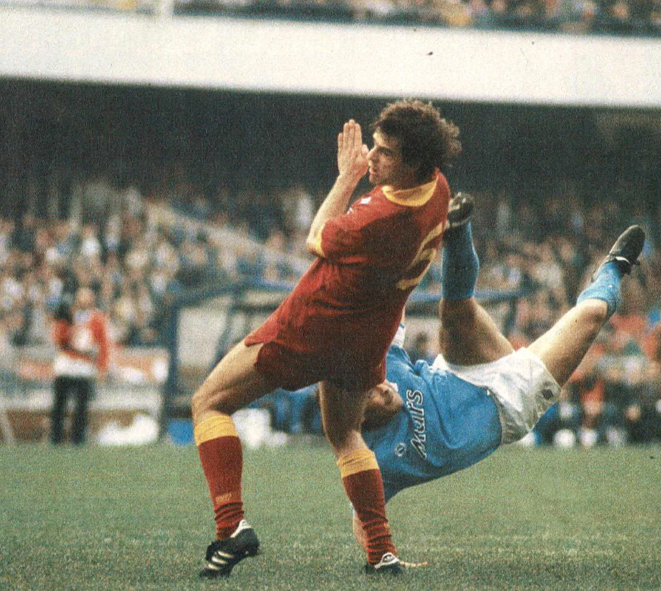 Napoli Roma 31 campionato 1989 1990. Lo show di Maradona disegni