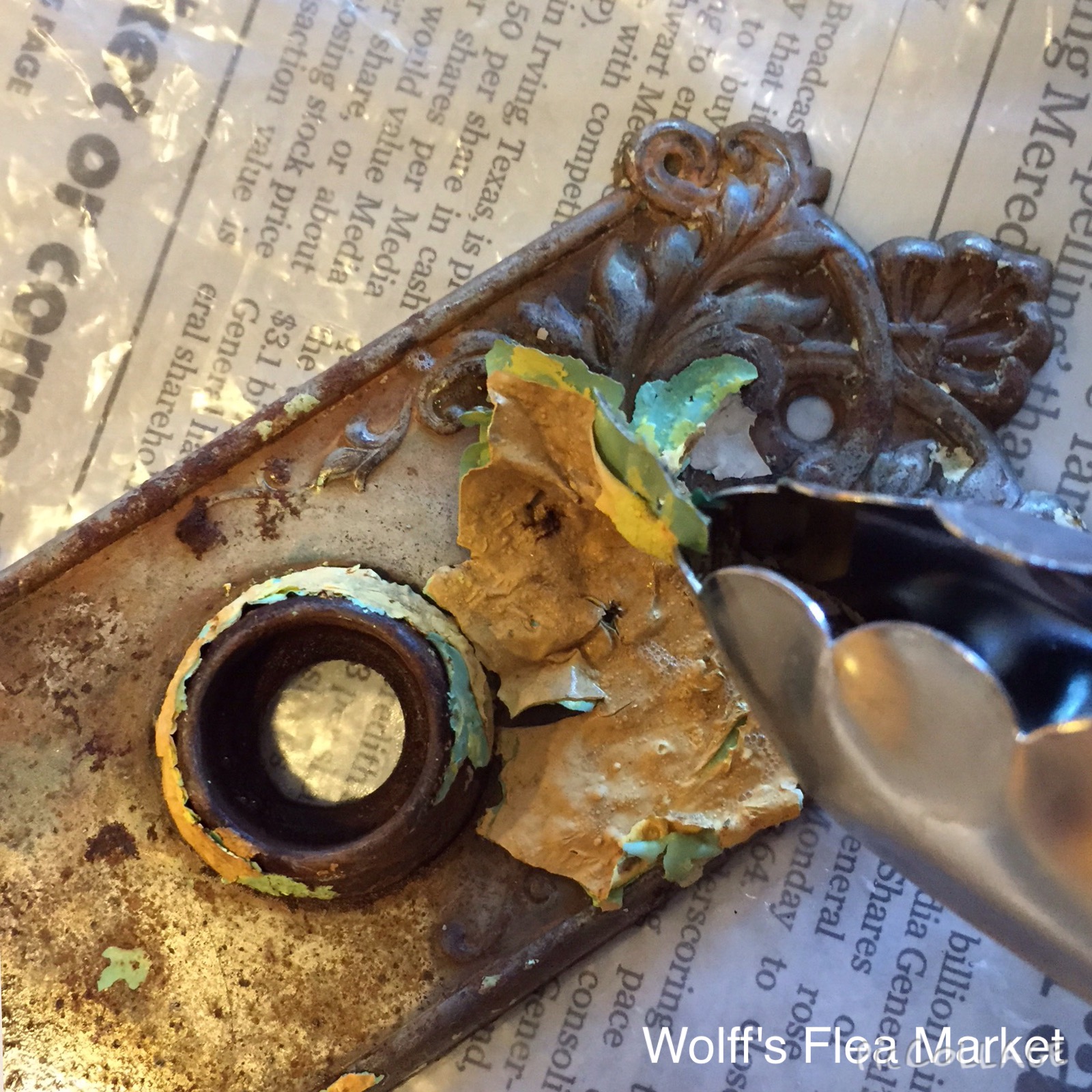 Wolff's Flea Market Blog HOW TO REMOVE PAINT FROM OLD HARDWARE NO CHEMICALS!