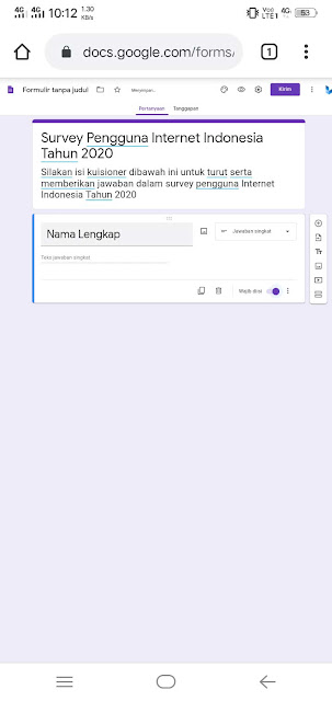 Buat judul google forms