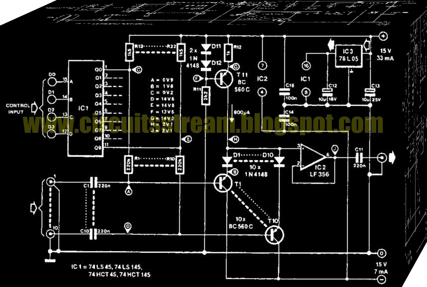 Electronic Digital Audio Selector Circuit Diagram | Electronic Circuit