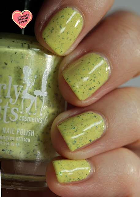 Girly Bits Peep Calm and Polish On swatch by Streets Ahead Style