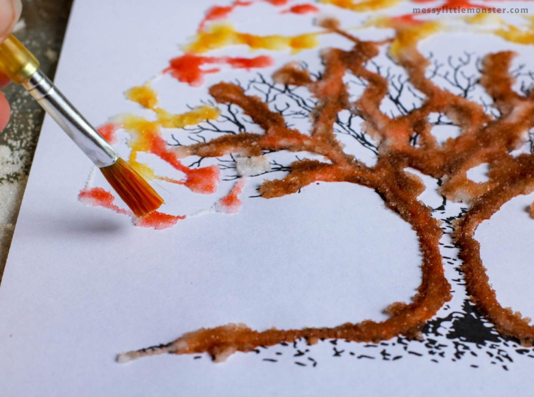 Autumn tree art for kids
