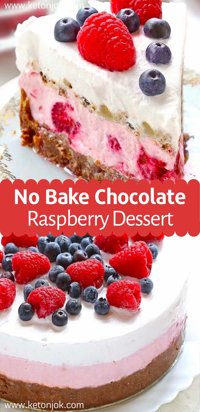 No Bake Chocolate Raspberry Dessert Recipe Joki's Kitchen