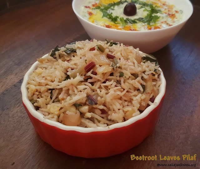 Sailaja Kitchen...A site for all food lovers! Beet Greens Rice