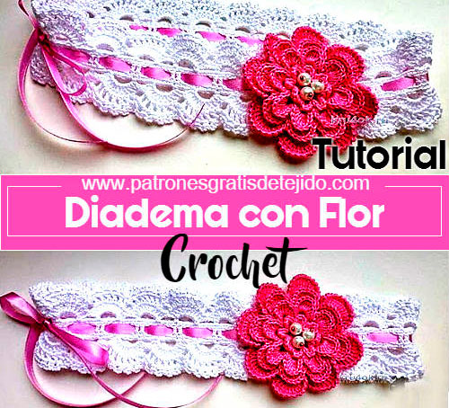 Diadema para bebé a Crochet