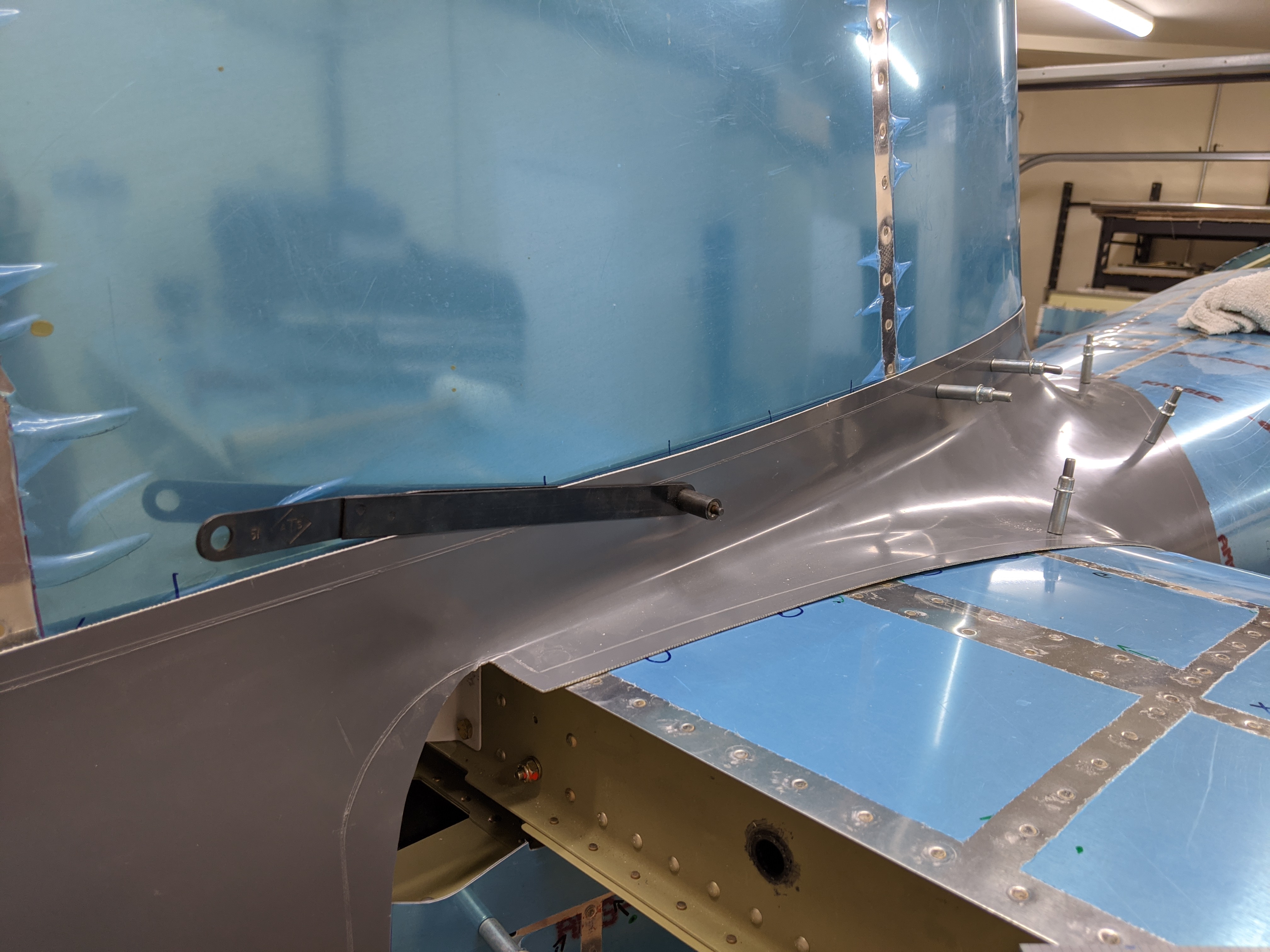 Damazio family's RV10 project Empennage fairings started
