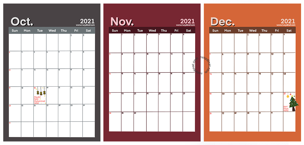 Free Printable Kalender 2021