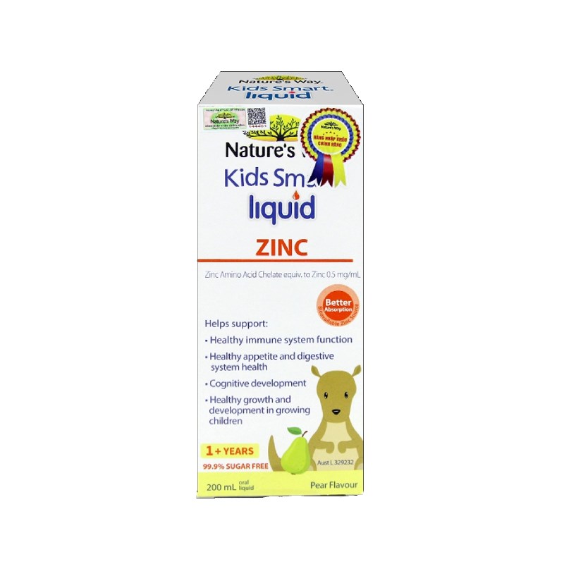 Nature’s Way Siro uống bổ sung kẽm Kids Smart Liquid Zinc 200ml.
