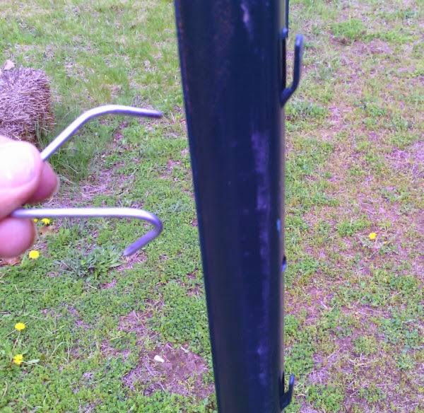 Speechless Workin Stiff Installing TPost Clips on Garden Fence