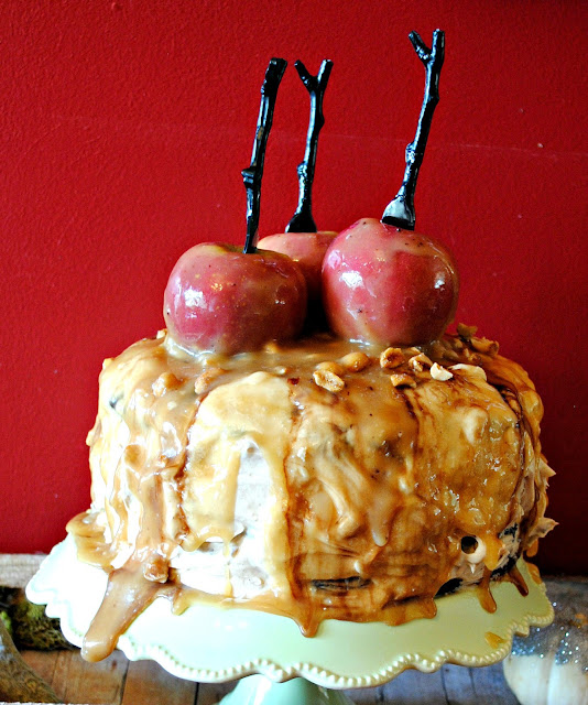 Salted Caramel Apple Snickers Cake made by Fizzy Party