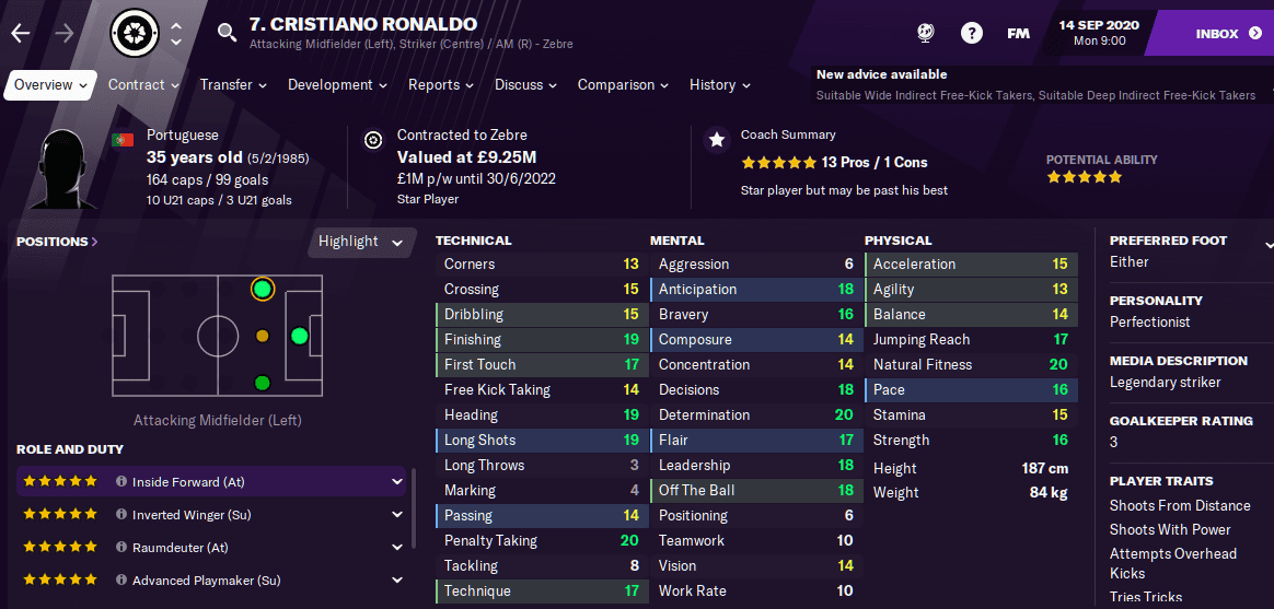 FM21 Juventus Cristiano Ronaldo