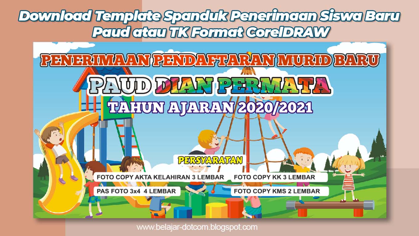 Spanduk Penerimaan Siswa Baru Paud Cdr Kami
