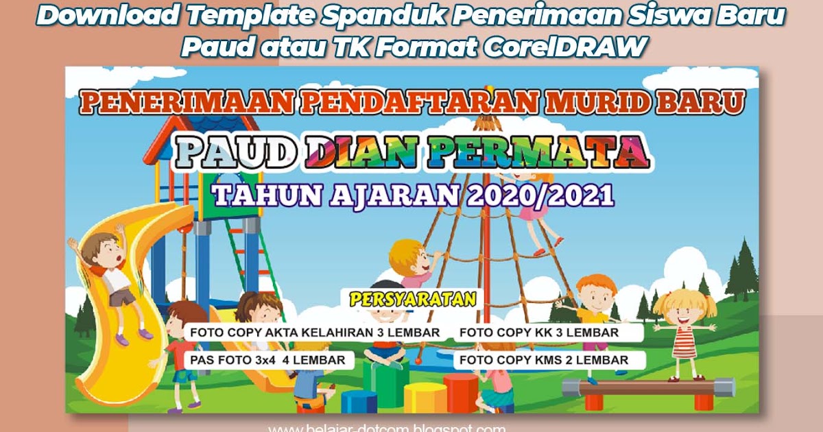 Download Template Spanduk Penerimaan Siswa Baru Paud atau Download Template Spanduk Penerimaan Siswa Baru Paud atau