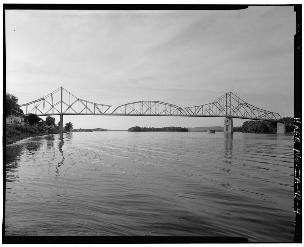 Industrial History 1931 WI82 Black Hawk Bridge over Mississippi River