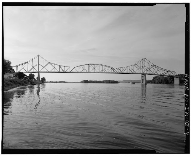 Industrial History 1931 WI82 Black Hawk Bridge over Mississippi River