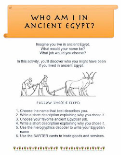 Ancient Egypt common core lesson plan activity