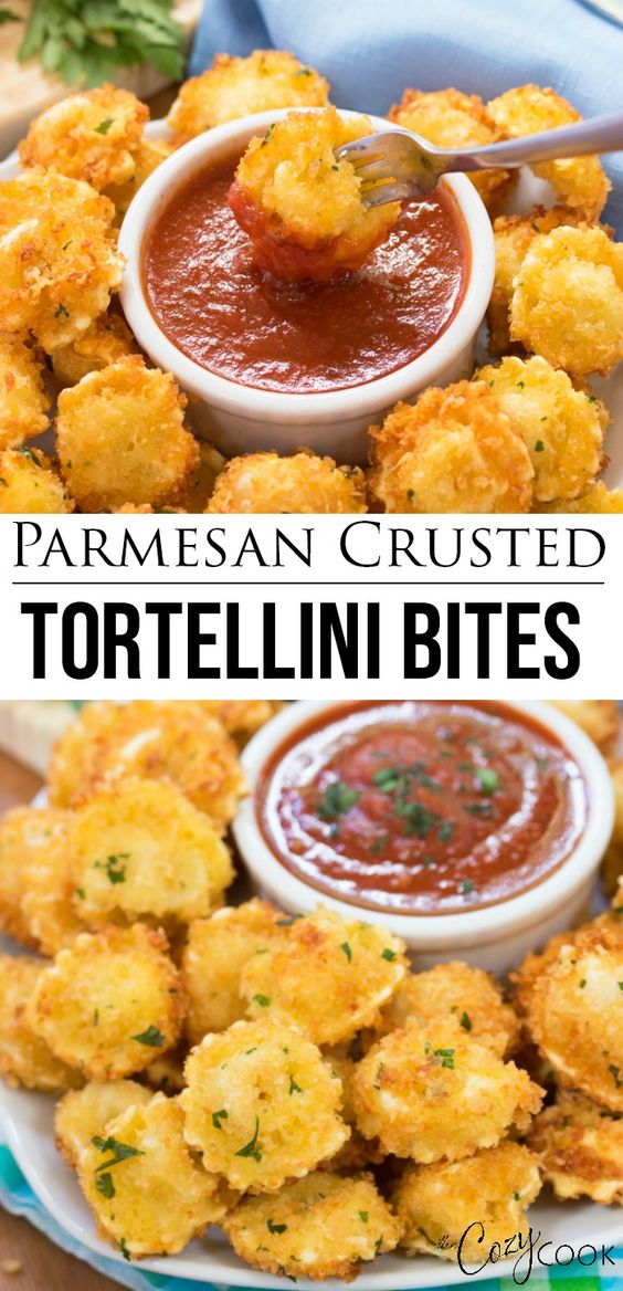 Parmesan Crusted Tortellini Bites Clementinemorin