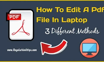 How to edit a pdf file in laptop