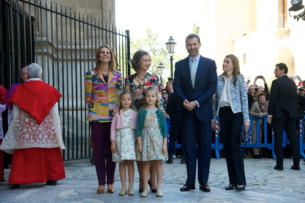 Princesses' lives: Easter Mass at Cathedral of Palma de Mallorca