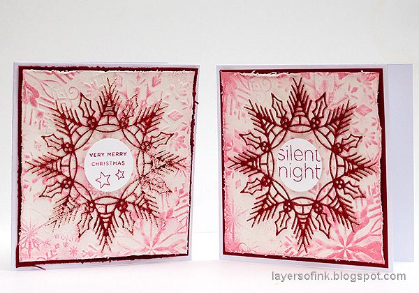 Layers of ink - Snowflake Cards Tutorial by Anna-Karin Evaldsson. With Simon Says Stamp Cheer and Joy.
