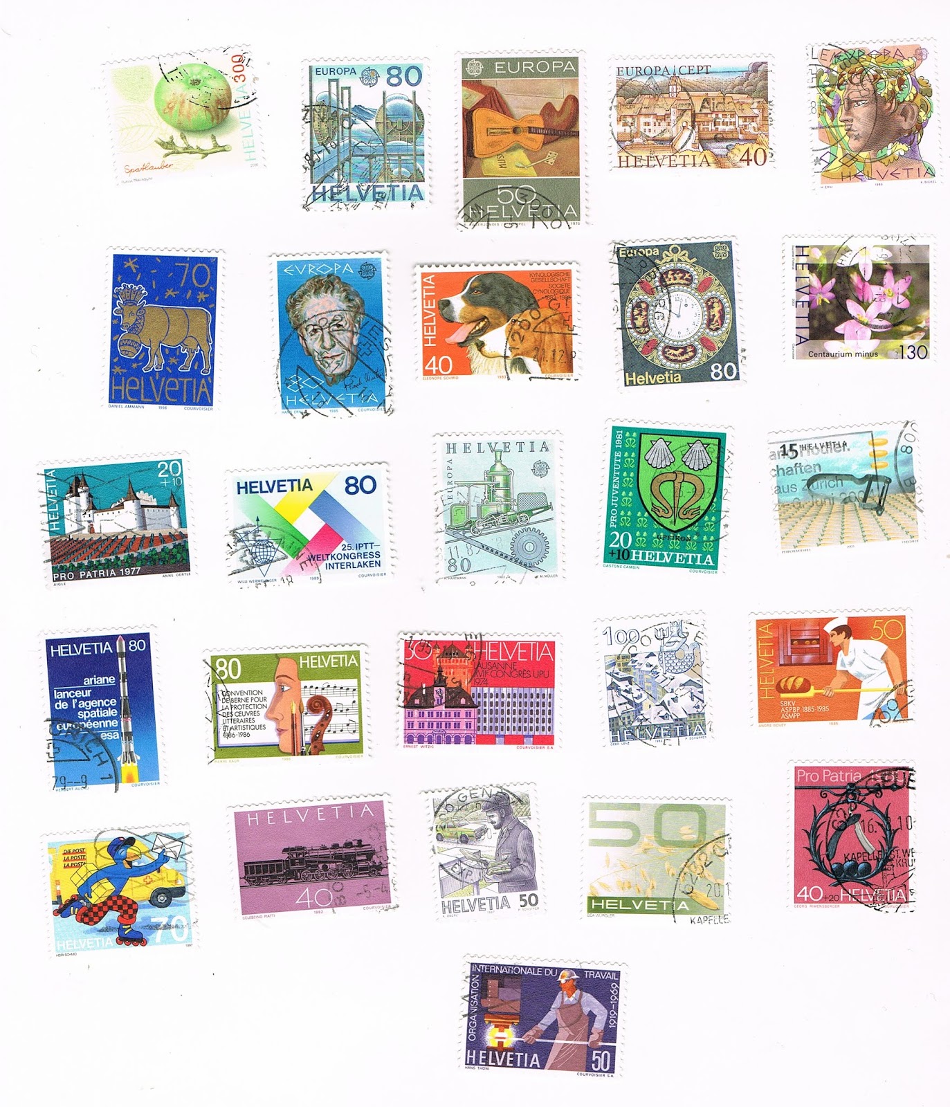 Stamps for exchange Stamps from Switzerland