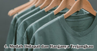 Mudah Didapat dan Harganya Terjangkau merupakan keuntungan menjadikan kaos sebagai ide souvenir dan promosi