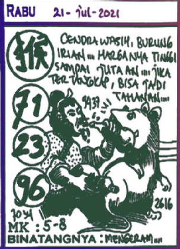 Syair Harian Sgp 21 Juli 2021 Kode Syair Sgp Hk Sd Motesia