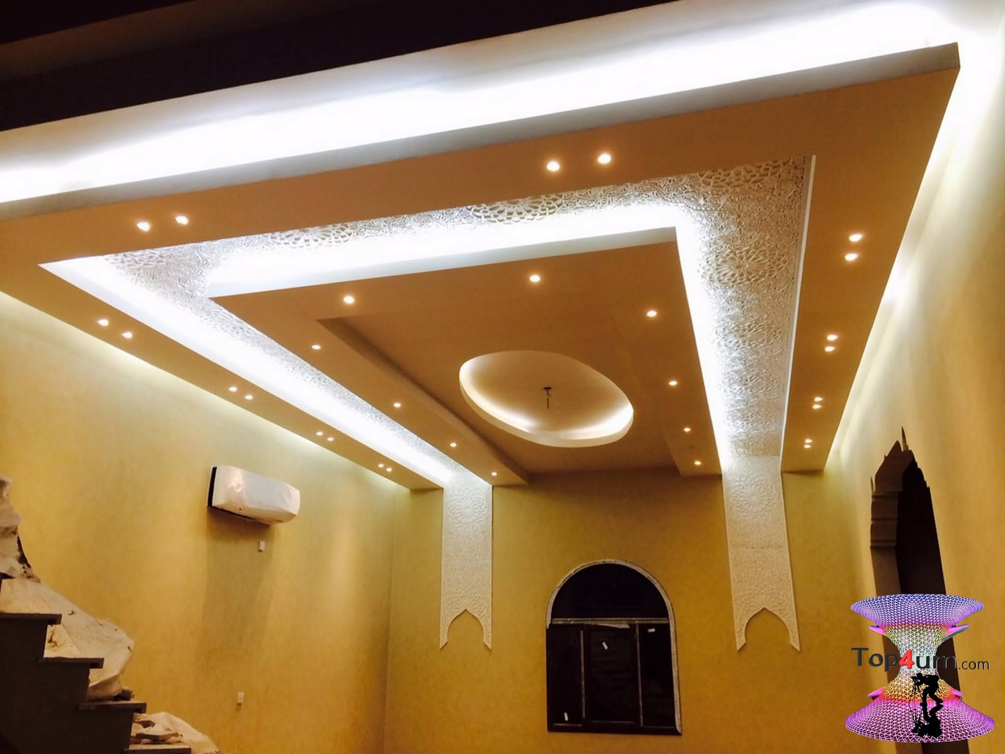 اسقف جبس بورد للصالات مستطيلة 2022 decor4style