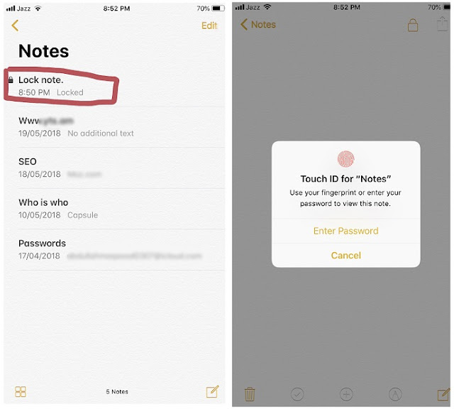 How To Lock Notes On iPhone Or iPad