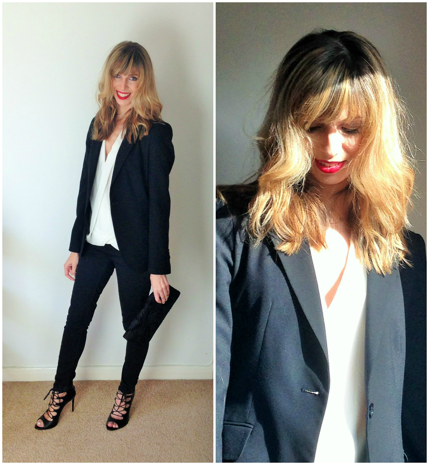 #OOTN - Monochrome and Red Lips