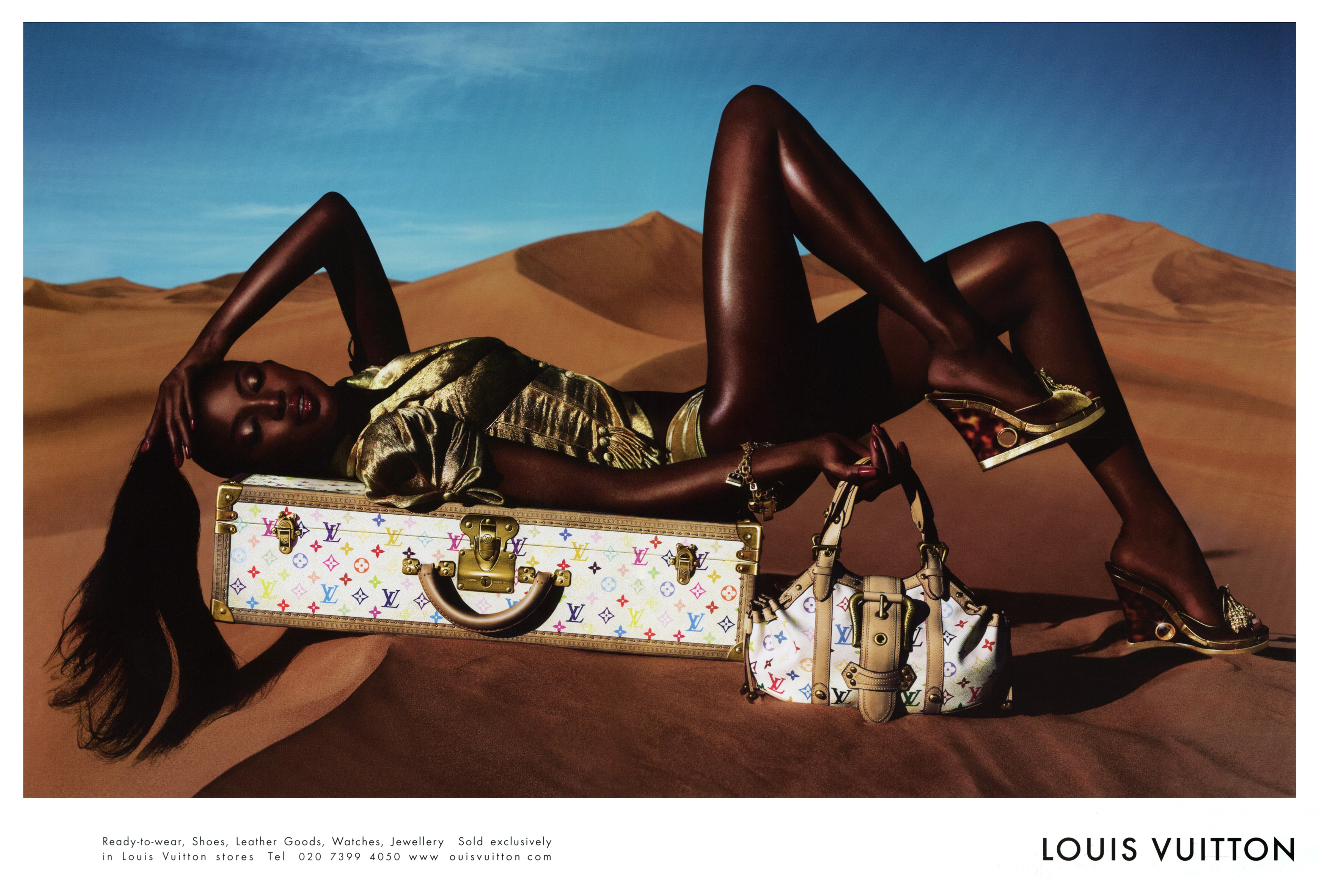 LOUIS VUITTON 2-Page Magazine PRINT AD Spring 2008 ANGELA LINDVALL ankle  foot