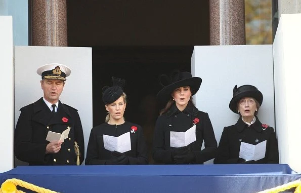 Sophie, Countess of Wessex, Kate Middleton, Prince William, Prince Harry, Princess Anne, and Queen Elizabeth