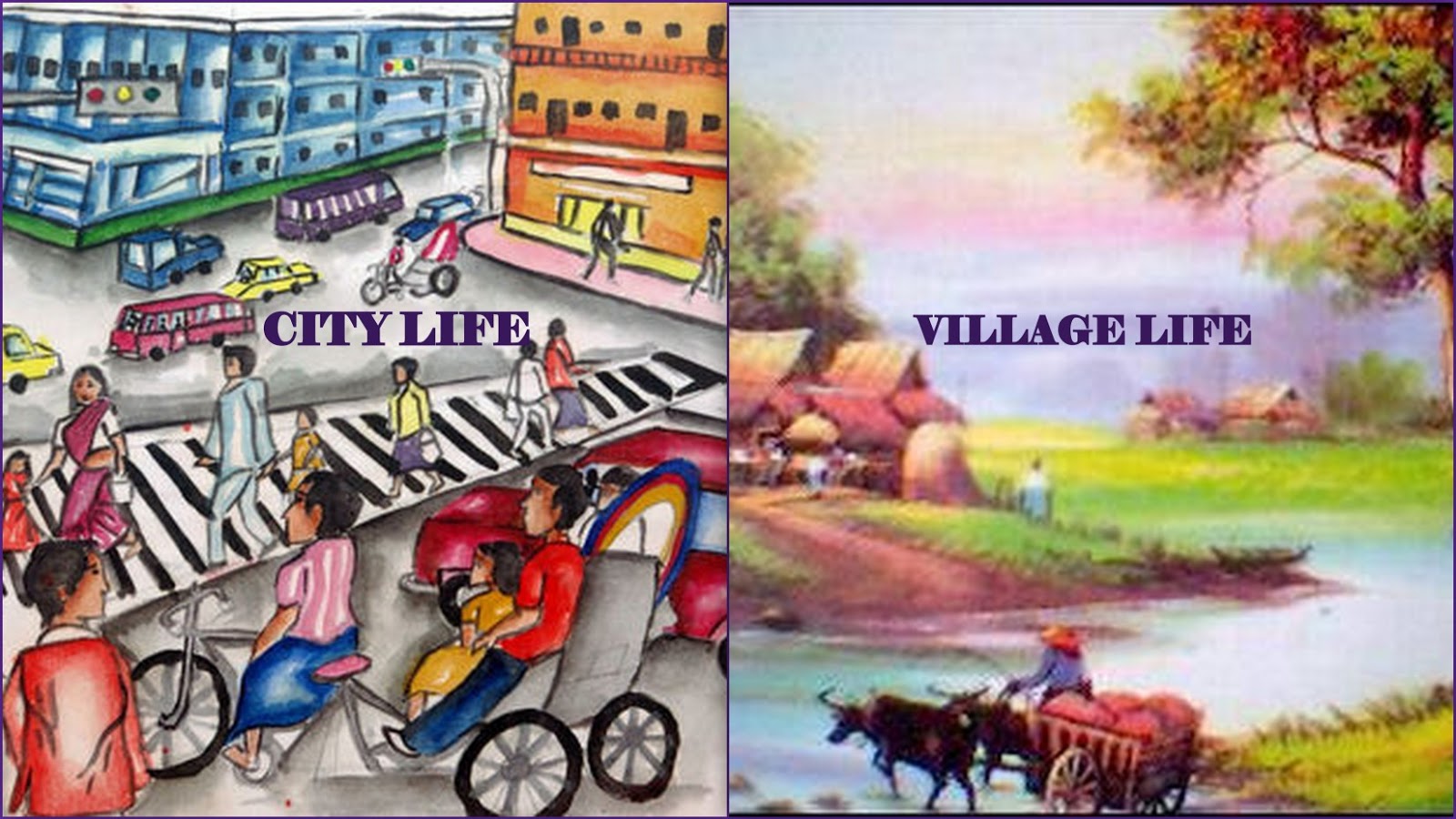 presentation on village and city life