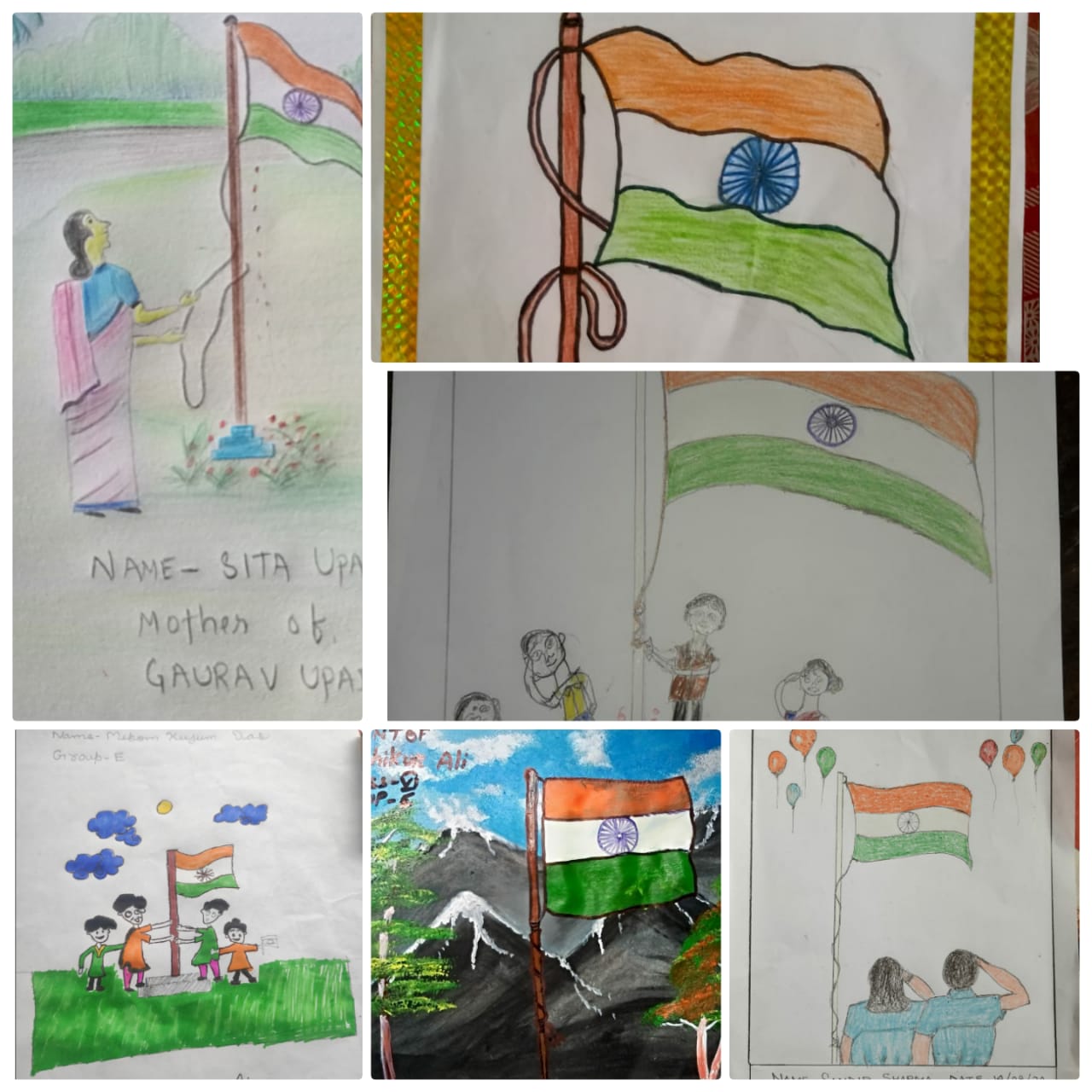 Top more than 145 independence day flag hoisting drawing best