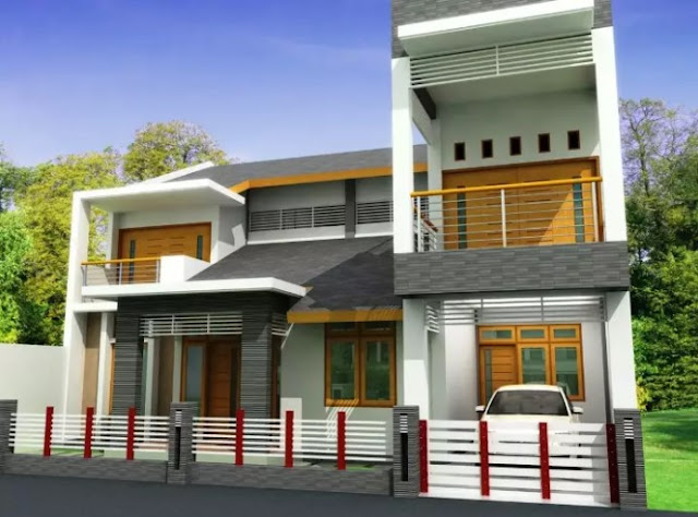 simple 2nd floor house front design