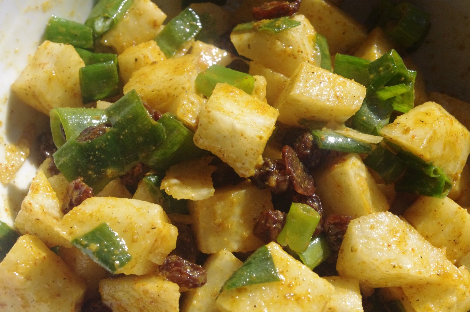 raw food with an african twist curry jicama