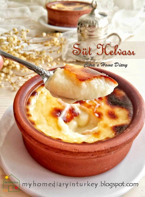 This dessert well know from city of Bursa, where I am living. Everybody know and love this milk pudding. Every kids grow up with this simple yet delicious dessert. Beside Fırın Sütlaç or other sweets, this süt helvası is always on iftar menu in every Turkish family.