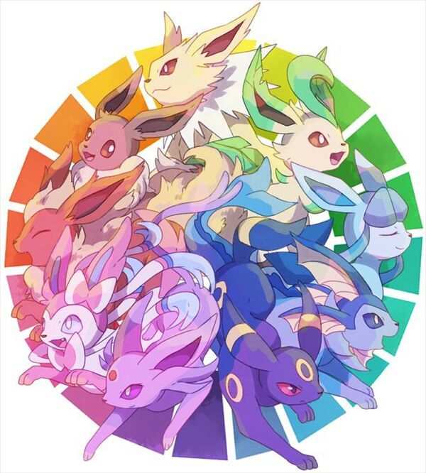 Pokémon by Review 133 136, 196 197, 470 471, 700 Eevee