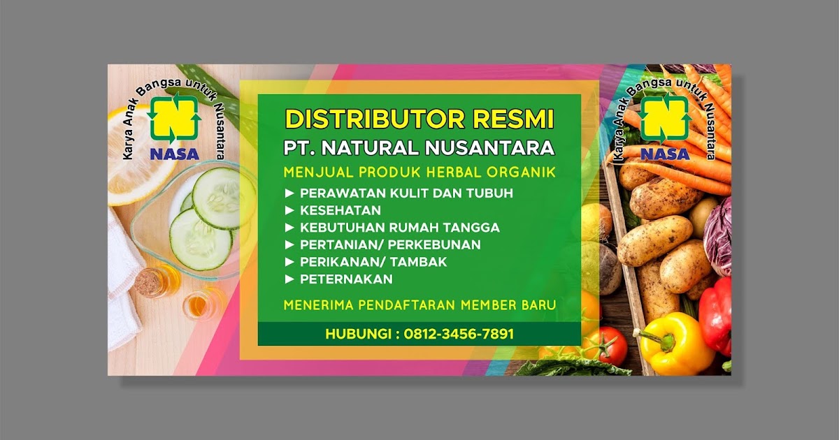 Download Desain Spanduk Nasa  Natural Nusantara Agen 